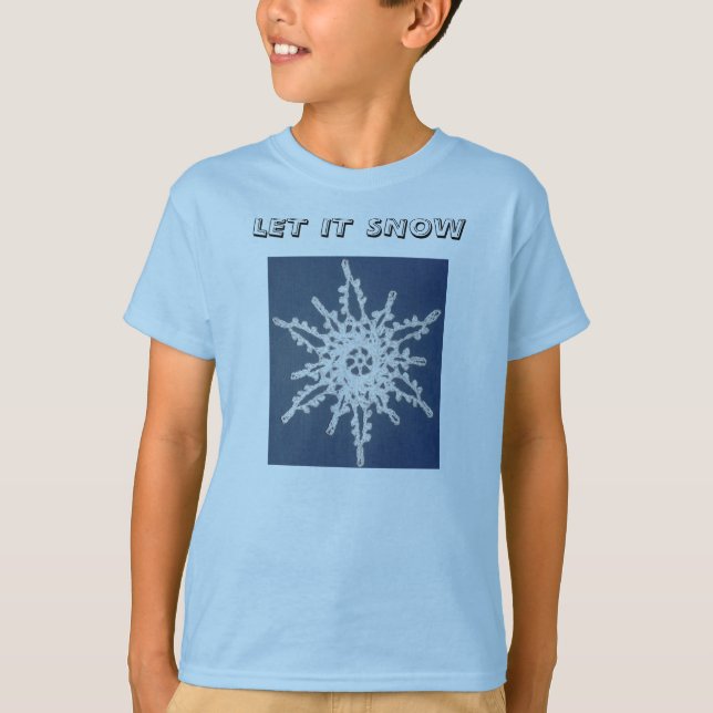 Camiseta O floco de neve, DEIXOU-O NEVAR (Frente)
