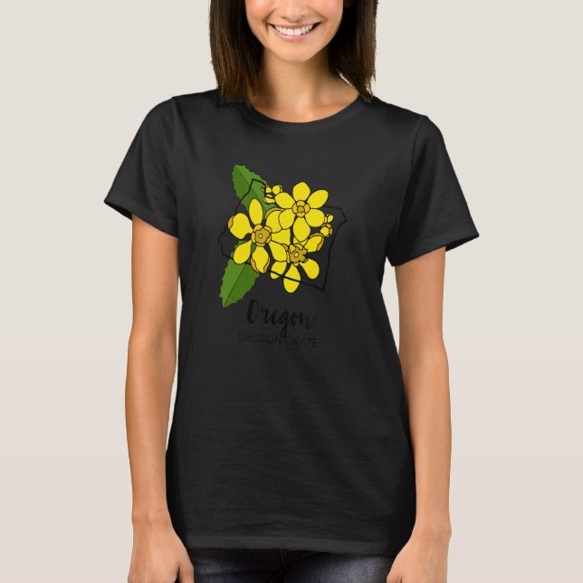 Camiseta O Flor do Oregon é a Uva do Oregon (Frente)