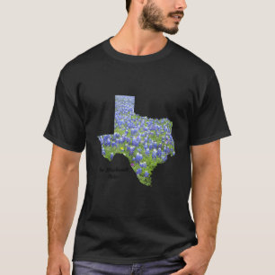 Camiseta O Floral Texas Floral do Estado Bluebonnet nos Est