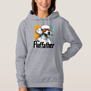 Camiseta O Fluffather Poodle Vintage Cão Engraçado Máfia Ve