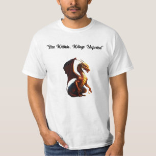 Camiseta "O Fogo do Dragão: Libere Seu Espírito"