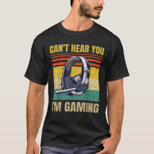 Camiseta O fone de ouvido engraçado pode ouvi-lo Estou joga