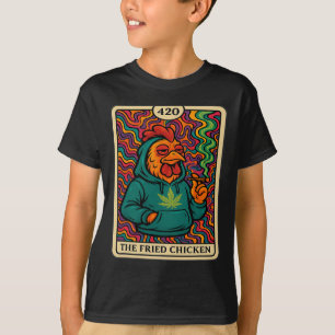 Camiseta O Frango Frito Engraçado Maconheiro Fumando Maconh