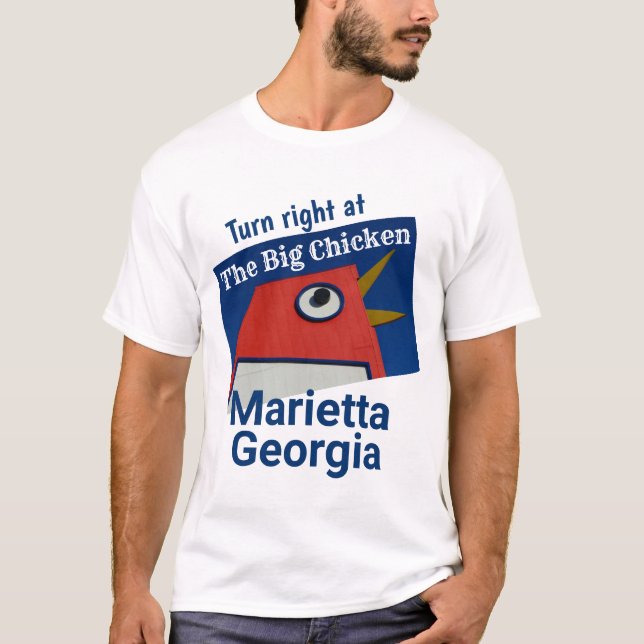 Camiseta O frango grande - Marietta GA (Frente)