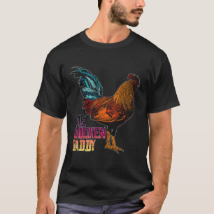 Camiseta O Frango Papai Retro Cor Frango Aves Ani