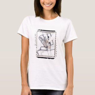 Camiseta O fumador, 1912 (carvão vegetal & giz do vermelho
