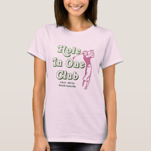 Camiseta O furo da mulher em um golfe personalizado