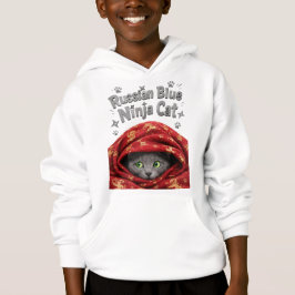 Camiseta O Furtivo e Empolado: Gato Ninja Azul Russo