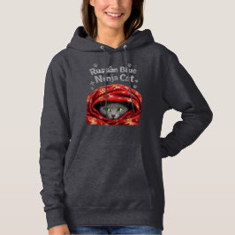 Camiseta O Furtivo e Empolado: Gato Ninja Azul Russo