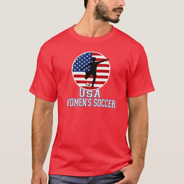 Camiseta O futebol das mulheres dos EUA (Frente)