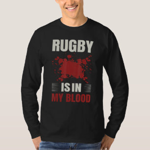 Camiseta O Futebol Do Rugby Está No Meu Sangue, Homens E Mu