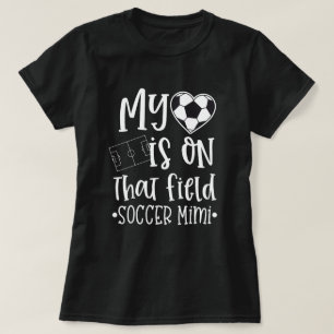 Camiseta O futebol Mimi meu coração está nessas citaçõ