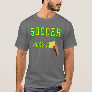 Camiseta O futebol retrocede um cartão amarelo