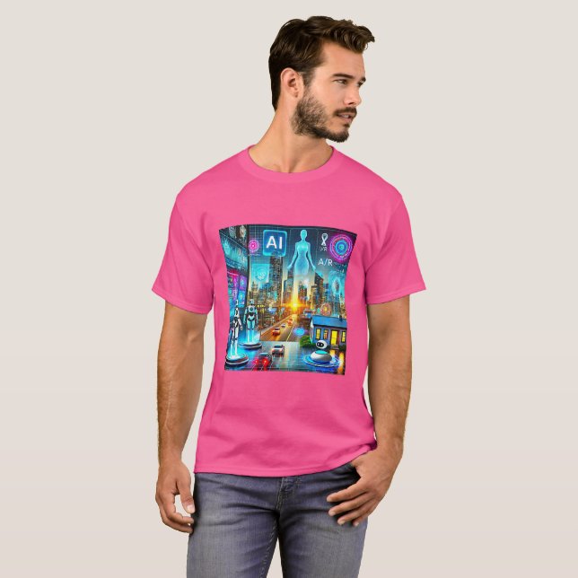 Camiseta O futuro da IA: Smart Homes, Wearables e Robotic (Frente Completa)