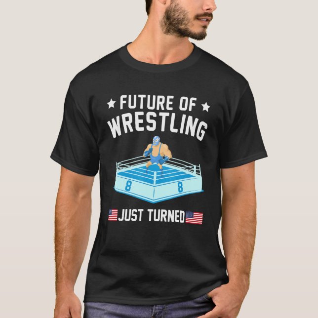 Camiseta O Futuro Da Luta Transforma-Se Em 8 Aniversários (Frente)