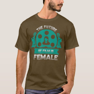 Camiseta O futuro do filme é gráfico cineasta feminino