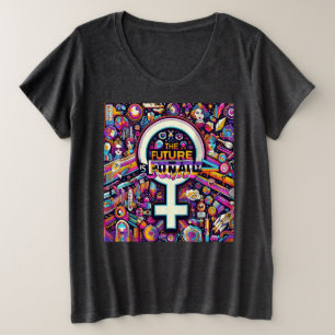 Camiseta O futuro é básico para mulheres do tamanho mais al