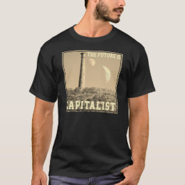 Camiseta O futuro é capitalista com duas luas e torre