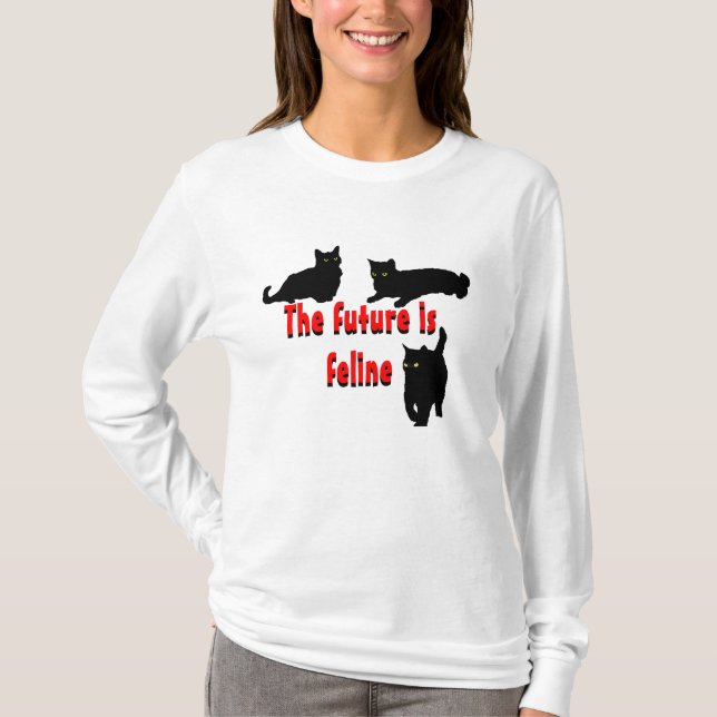 Camiseta O Futuro é Felino (Frente)