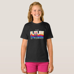 Camiseta O Futuro é Feminino Letreiro Retro dos Anos 80