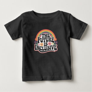 Camiseta O Futuro é Inclusivo Bandeira Arco-Íris LGBTQ Gay 