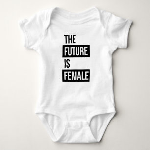 Camiseta O futuro é Romper feminista fêmea do bebê