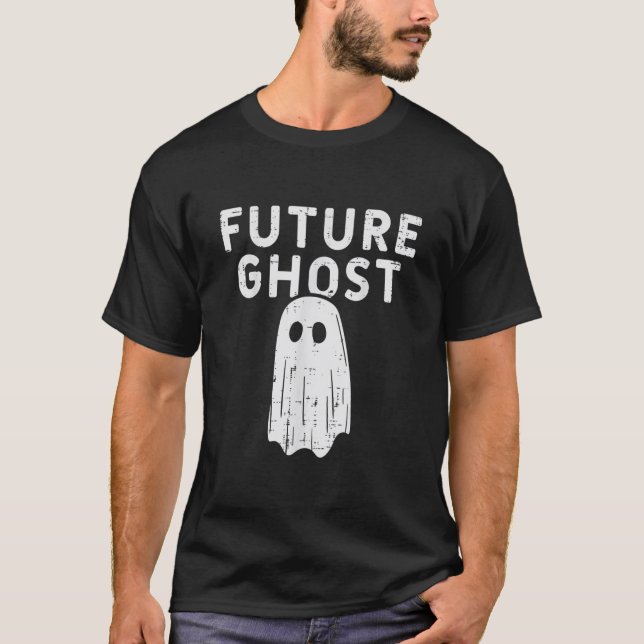 Camiseta O Futuro Fantasma Feliz Fosse de Halloween (Frente)