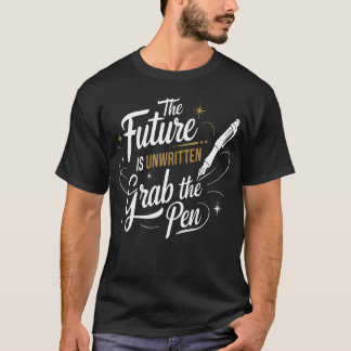 Camiseta O Futuro Não Está Escrito Citação Motivacional men