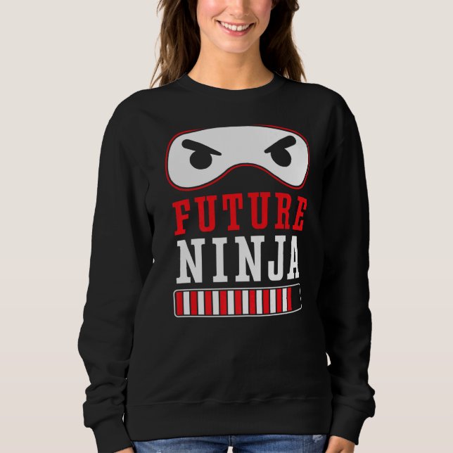 Camiseta O Futuro Ninja Mercenário Shuriken Kunai Shinobi N (Frente)