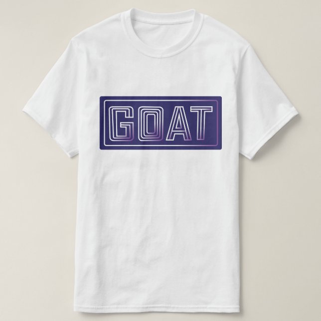 Camiseta O G.O.A.T. no topo (Frente do Design)