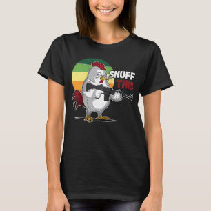 Camiseta O Galo Arrastou Este Animal Dizendo Raglan