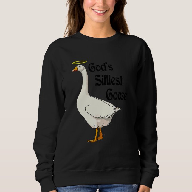 Camiseta O ganso mais bobo de Deus   Pato   (Frente)