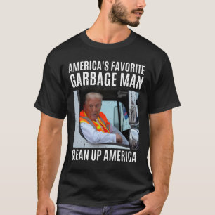 Camiseta O Garge Man Favorito da América Limpa o Fundo Amer
