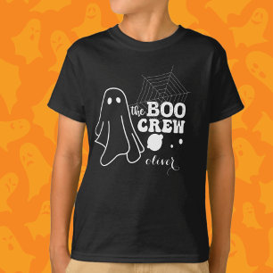 Camiseta O Garoto da Família Branca de Halloween do Boo
