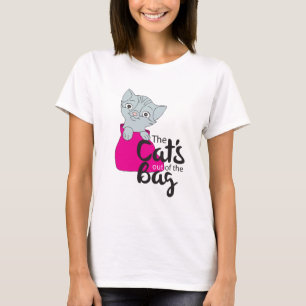 Camiseta O Gatinho de Imagem do Cartoon Gatinho de Banheira