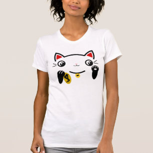 Camiseta O gato afortunado