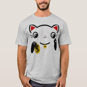 Camiseta O gato afortunado