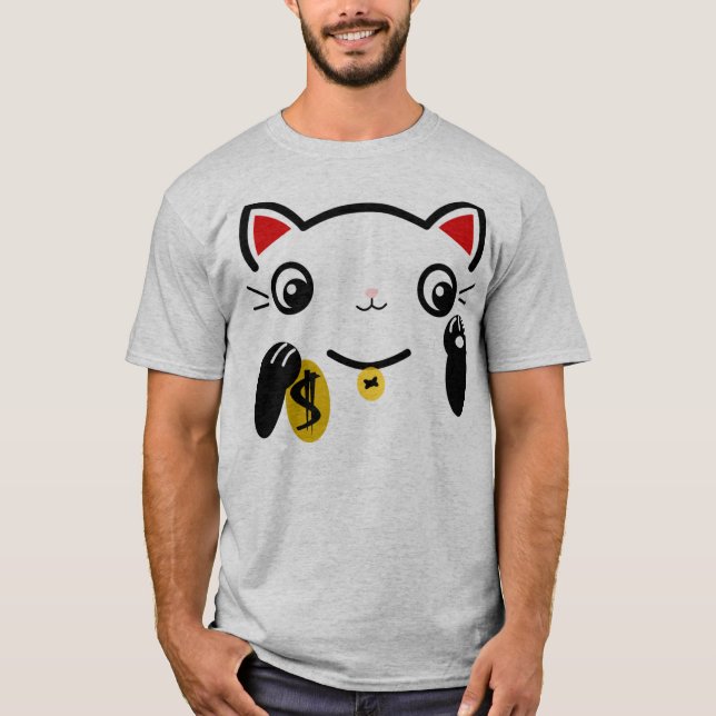 Camiseta O gato afortunado (Frente)