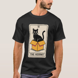 Camiseta O Gato Cartão de Tarot do Eremita Amante de Gatos