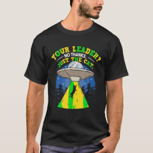 Camiseta O Gato De Alienígena Engraçado Adora Apenas O Gato