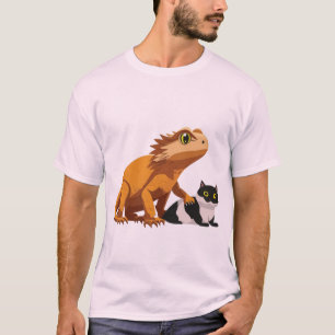 Camiseta O gato de Declan e a camisa-lagarta