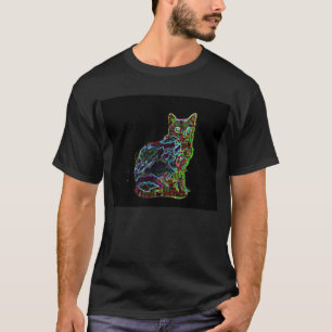Camiseta O gato de néon