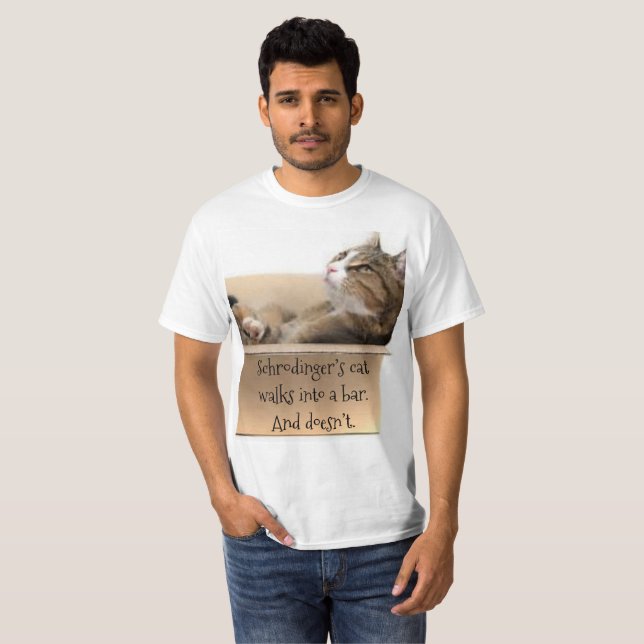 Camiseta O gato de Schrodinger (Frente Completa)