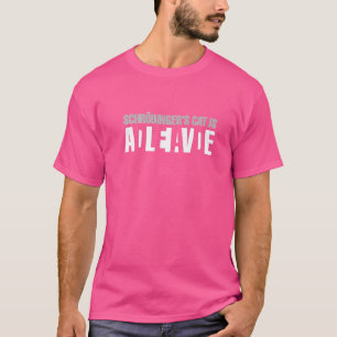 Camiseta O Gato de Schrodinger Está Vivo Paradoxo da Ciênci