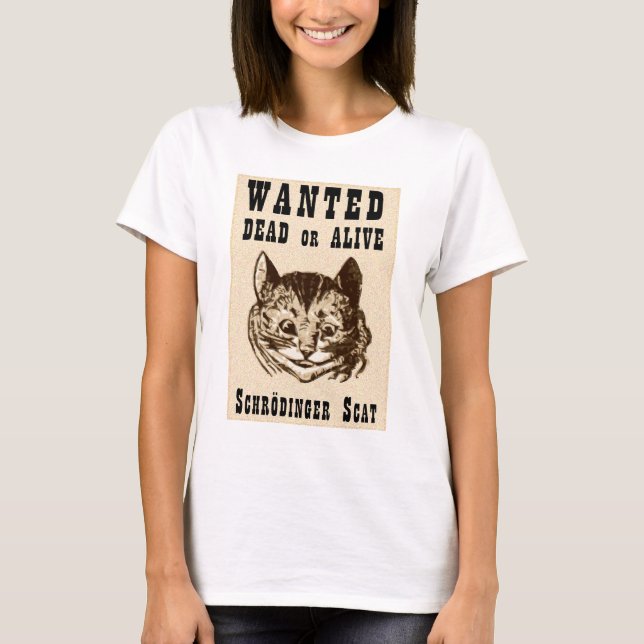 Camiseta O gato de Shrodinger queria poster (Frente)