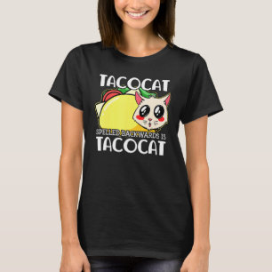 Camiseta O Gato De Taco Cute Ortografado Para Trás É Tacoca