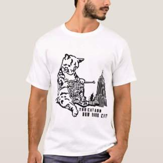 Camiseta O Gato e a Cidade de Nova York