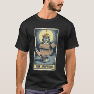 Camiseta O Gato Imperador Cartão Tarot Gato Na Caixa Amante