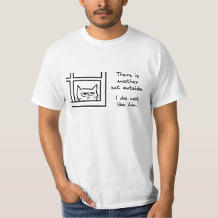 Camiseta O gato irritado vê um outro gato - Tshirt