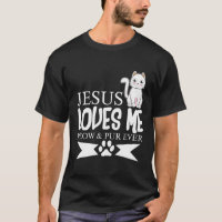 O gato Jesus ama-me cristão da juventude do Meow